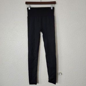 Outdoor Voices High Rise Ribbed Waisted Leggings Black Size Small